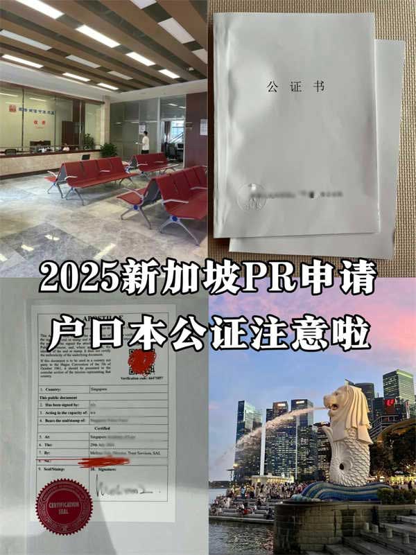 2025新加坡PR申请必看！户口本公证注意啦